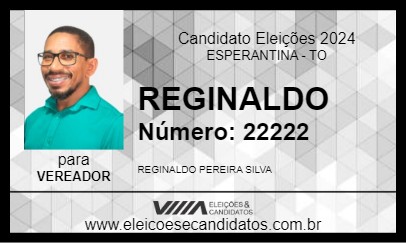 Candidato REGINALDO 2024 - ESPERANTINA - Eleições