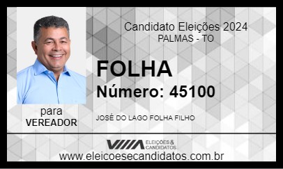 Candidato FOLHA 2024 - PALMAS - Eleições