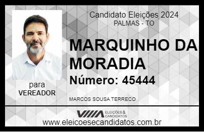 Candidato MARQUINHO DA MORADIA 2024 - PALMAS - Eleições