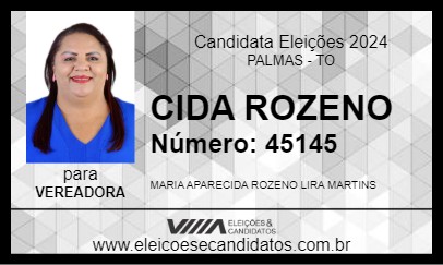 Candidato CIDA ROZENO 2024 - PALMAS - Eleições