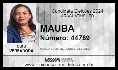 Candidato MAUBA 2024 - ARAGUATINS - Eleições