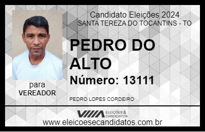 Candidato PEDRO DO ALTO 2024 - SANTA TEREZA DO TOCANTINS - Eleições