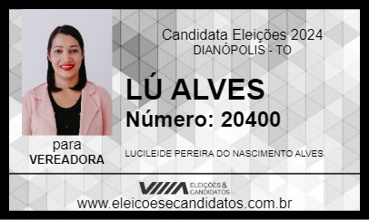 Candidato LÚ ALVES 2024 - DIANÓPOLIS - Eleições