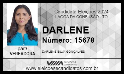 Candidato DARLENE 2024 - LAGOA DA CONFUSÃO - Eleições