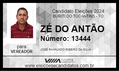 Candidato ZÉ DO ANTÃO 2024 - BURITI DO TOCANTINS - Eleições