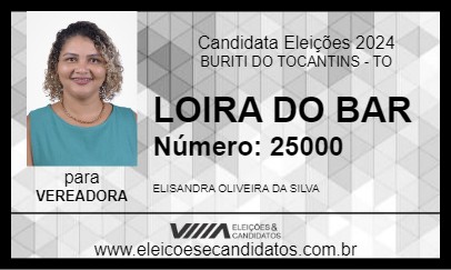 Candidato LOIRA DO BAR 2024 - BURITI DO TOCANTINS - Eleições