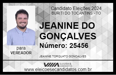 Candidato JEANINE DO GONÇALVES 2024 - BURITI DO TOCANTINS - Eleições