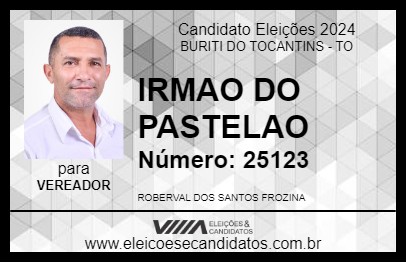 Candidato IRMAO DO PASTELAO 2024 - BURITI DO TOCANTINS - Eleições