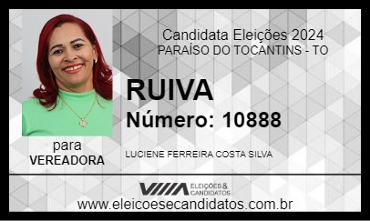 Candidato RUIVA 2024 - PARAÍSO DO TOCANTINS - Eleições